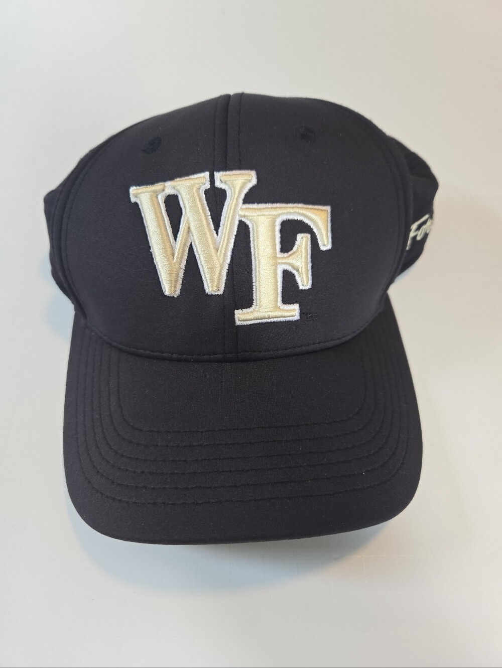 Wake Forest  Demon Deacons Memoryfit Top Of The World Stretch Black & Silver cap